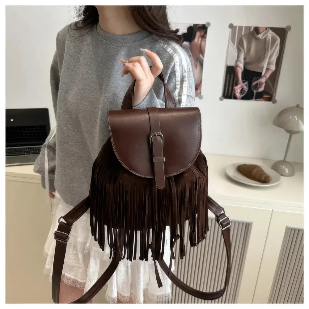 Sac à Dos à Franges Femme